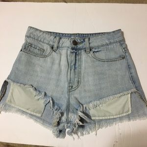 BDG Distressed High Rise Lou Shorts size 26w
